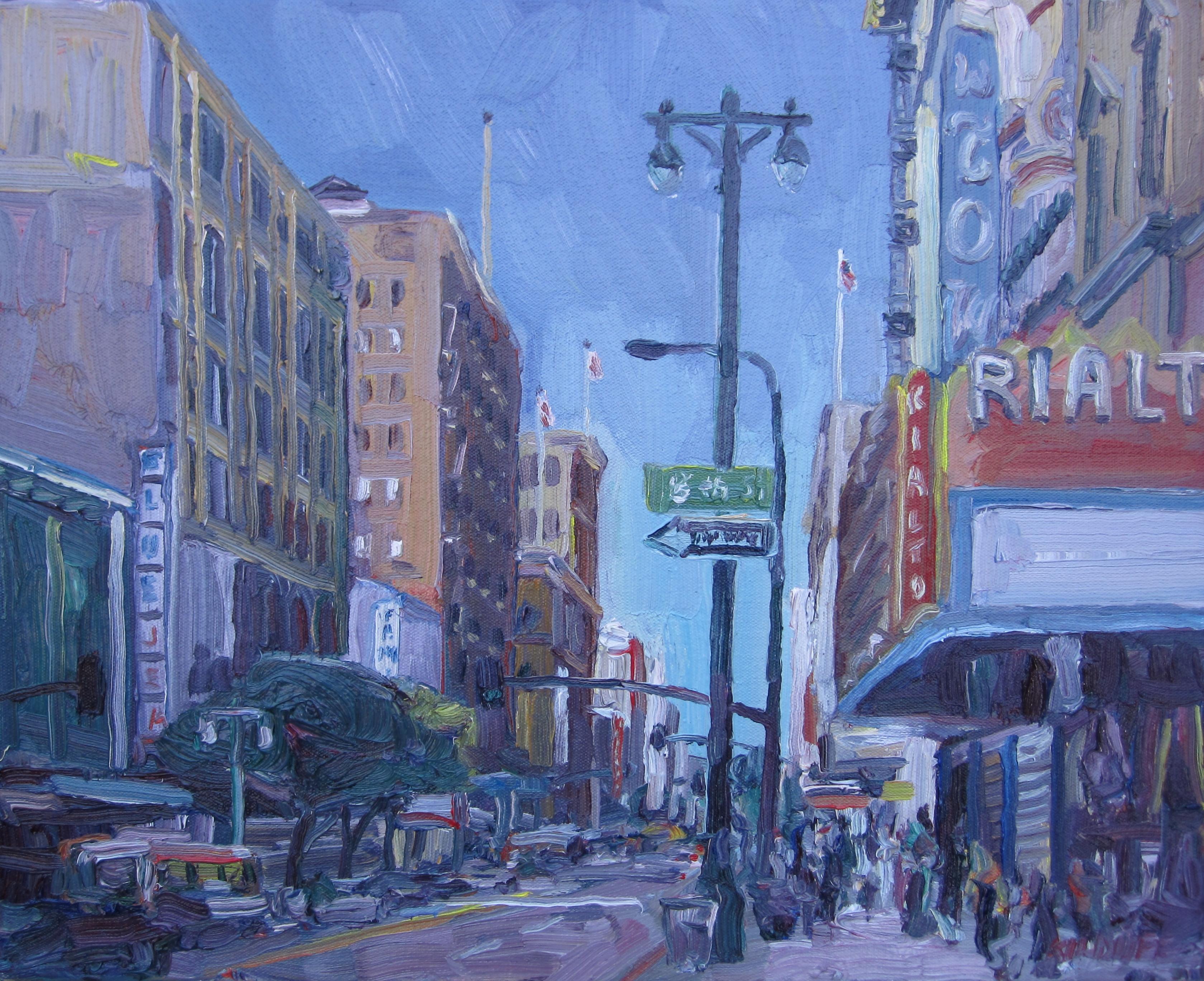 8th and Broadway, Painting, Oil on Canvas
