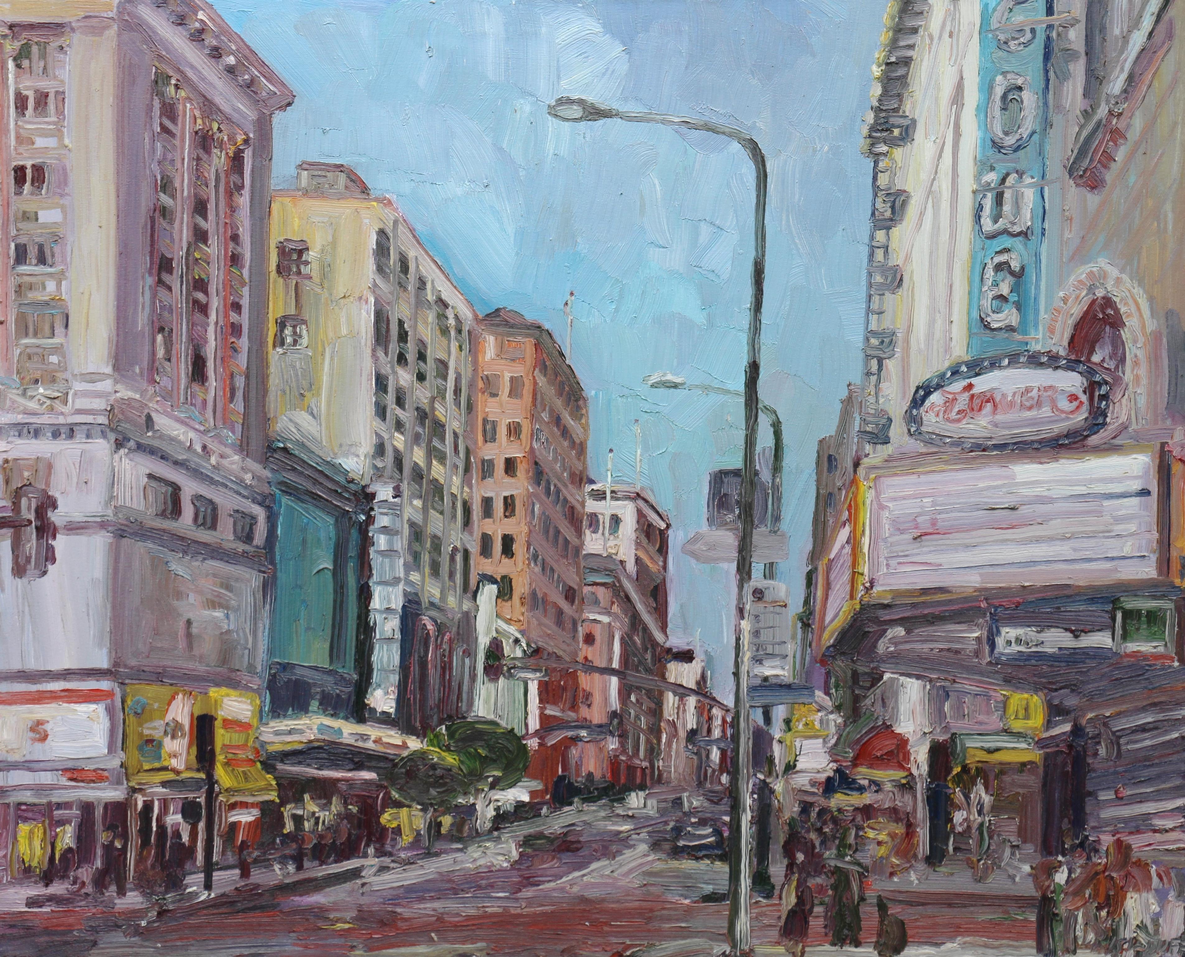 8th and Broadway, Gemälde, Öl auf Leinwand – Painting von John Kilduff