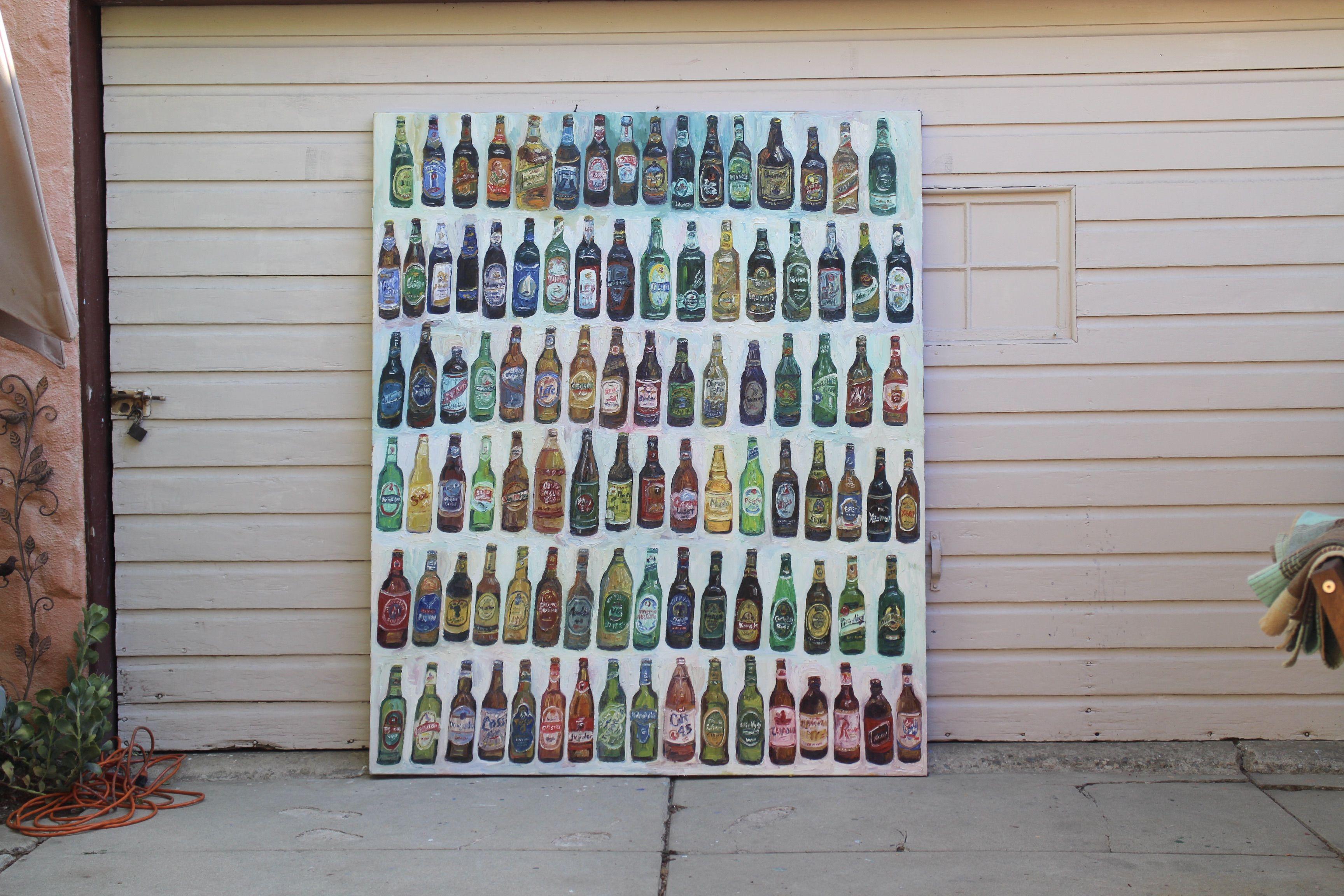 99 bottles of beer on the wall, Painting, Oil on Canvas For Sale 1