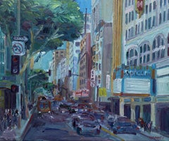 9th & Broadway, Painting, Oil on Canvas