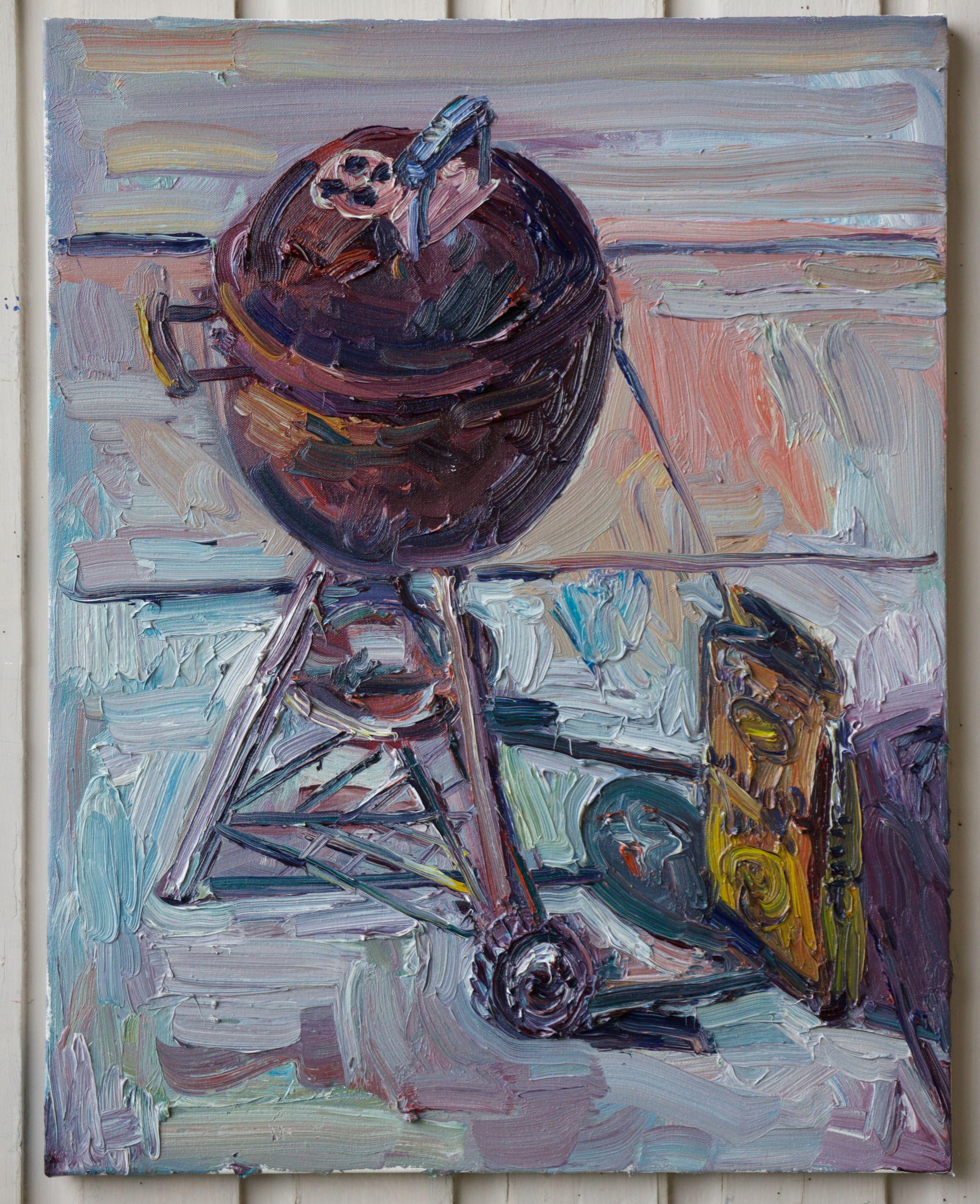 BBQ Grill, Gemälde, Öl auf Leinwand (Impressionismus), Painting, von John Kilduff