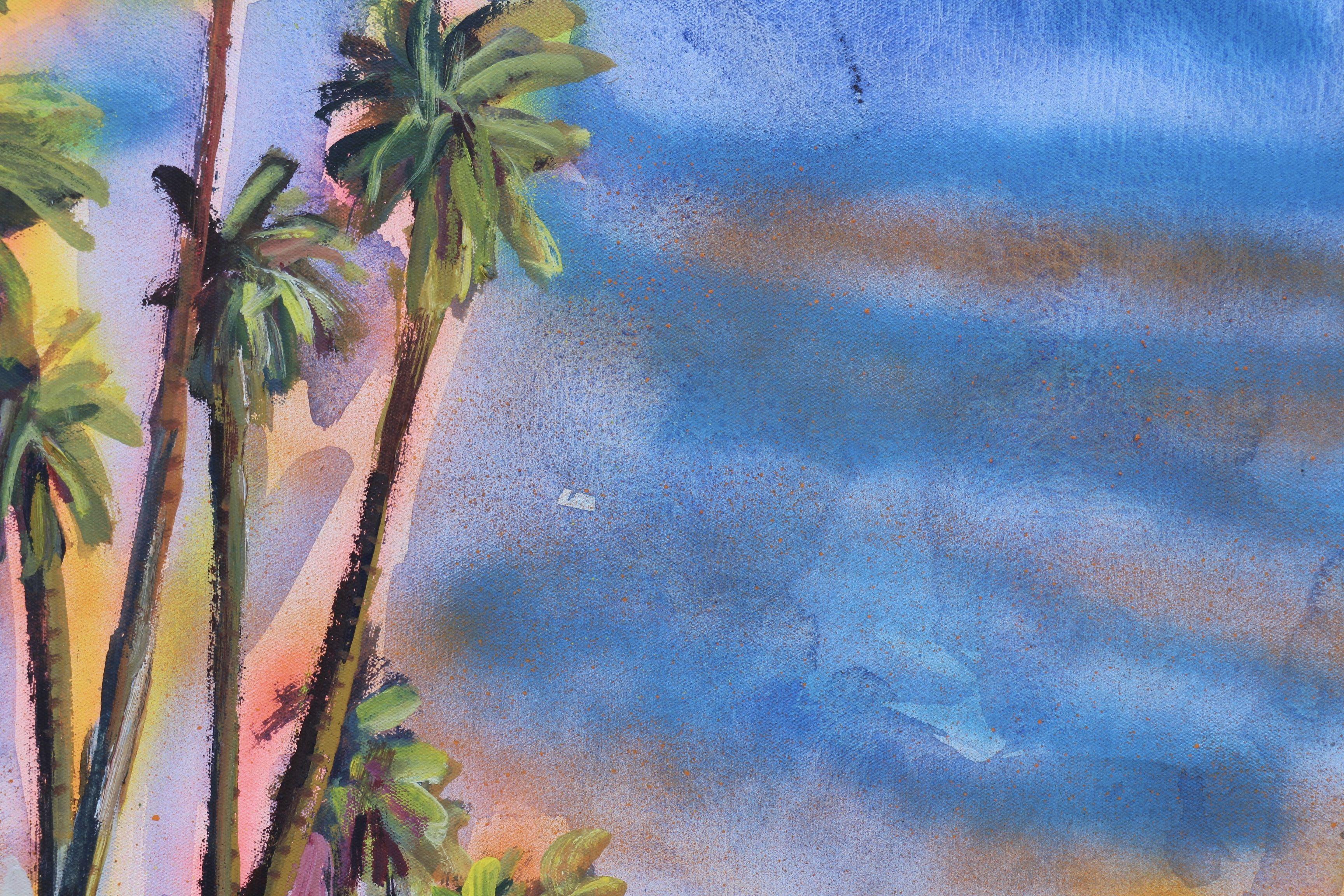 Beverly Drive, Beverly Hills, Painting, Oil on Canvas For Sale 1