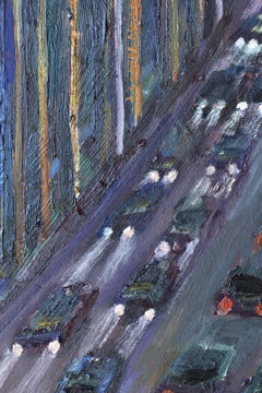 Beverly Drive Rush Hour, peinture à l'huile sur toile