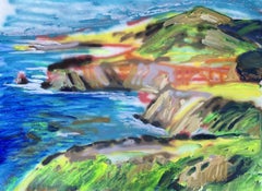 Big Sur on Yupo Paper, Painting, Acrylic on Paper