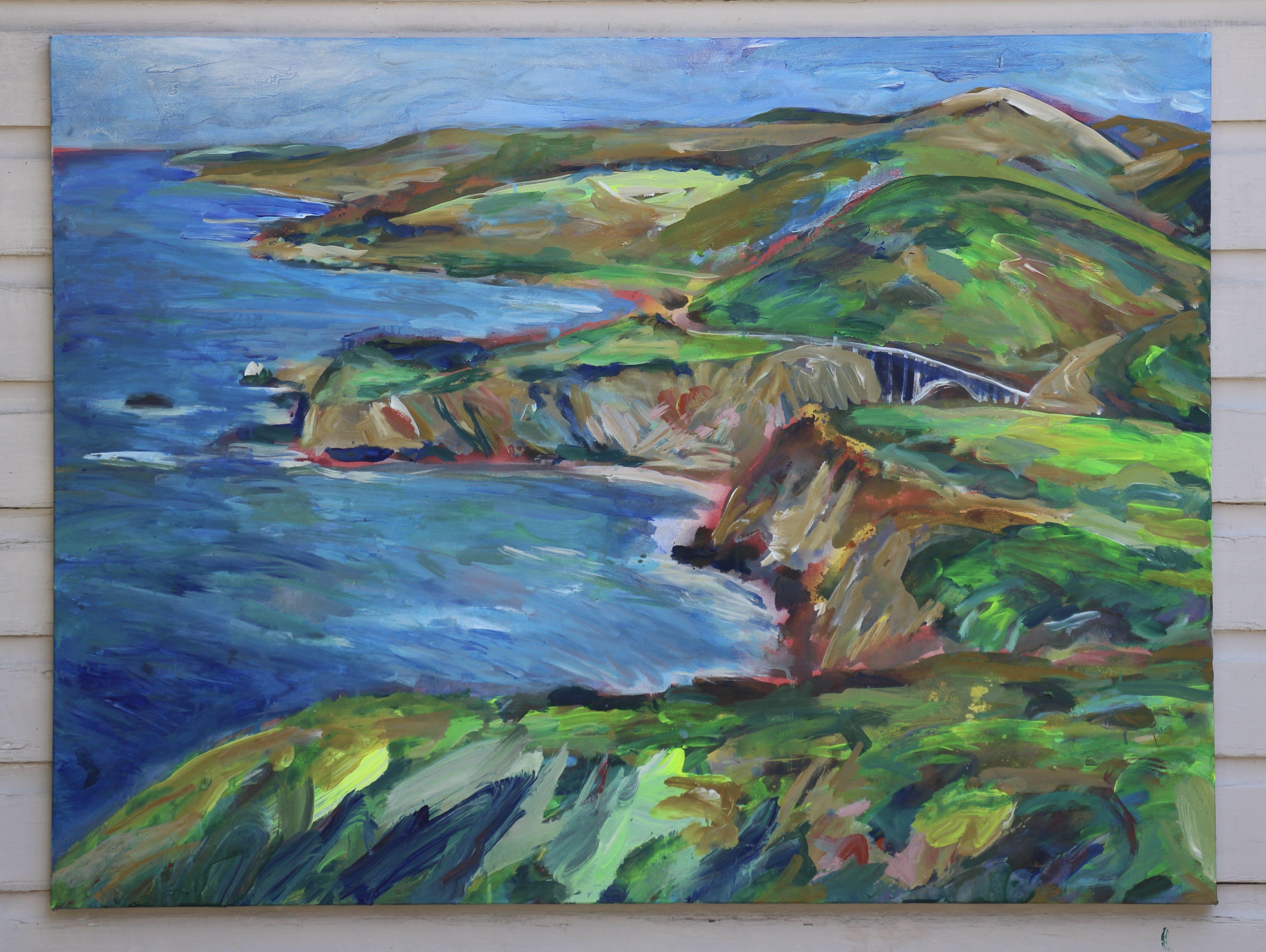 Big Sur, Gemälde, Acryl auf Leinwand (Impressionismus), Painting, von John Kilduff