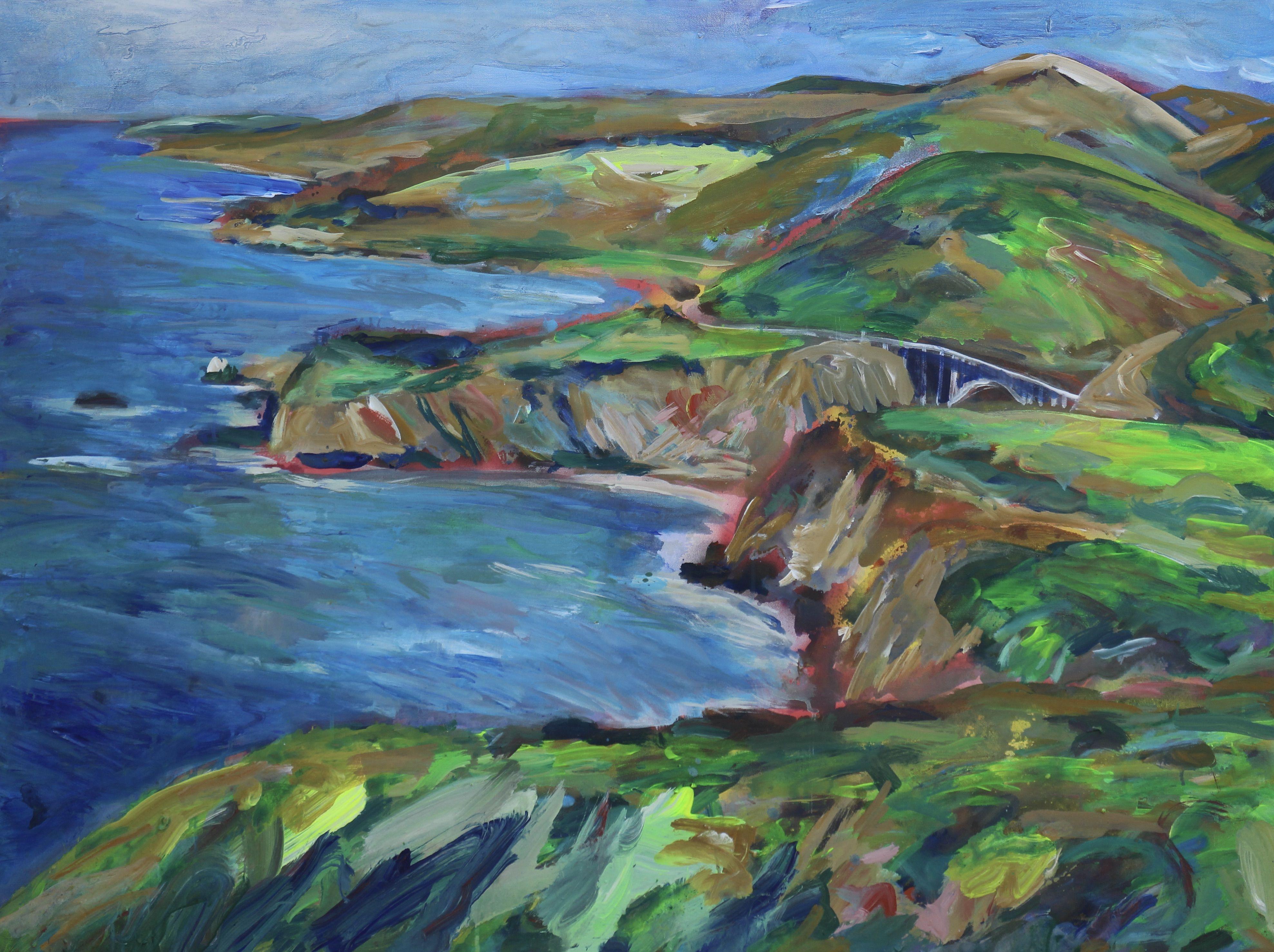 Big Sur, Gemälde, Acryl auf Leinwand – Painting von John Kilduff