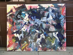 Bleu #2, peinture, acrylique sur toile
