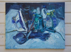 Blue Still Life, Painting, Oil on Canvas