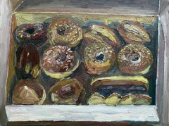 Box of Donuts, Painting, Oil on Canvas