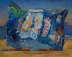 Chips at the beach, Painting, Oil on Canvas