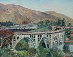 John Kilduff - Colorado Street Bridge, Painting, Oil on Canvas Colorado Street Bridge, Painting, Oil on Canvas