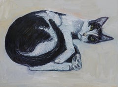 Peinture - Chat de vache, huile sur toile