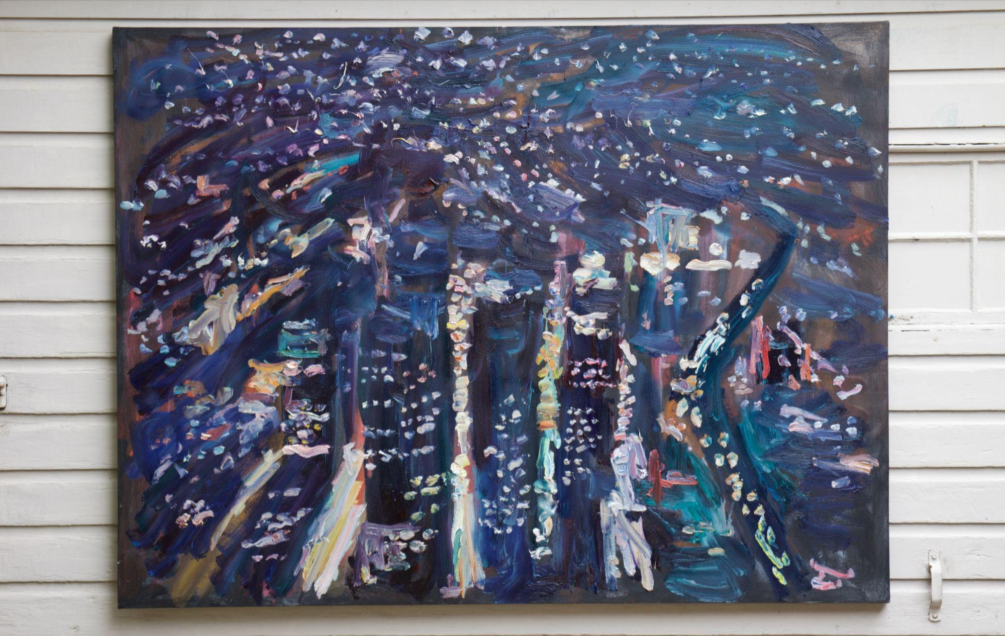 Downtown Los Angeles, Gemälde, Öl auf Leinwand (Zeitgenössisch), Painting, von John Kilduff
