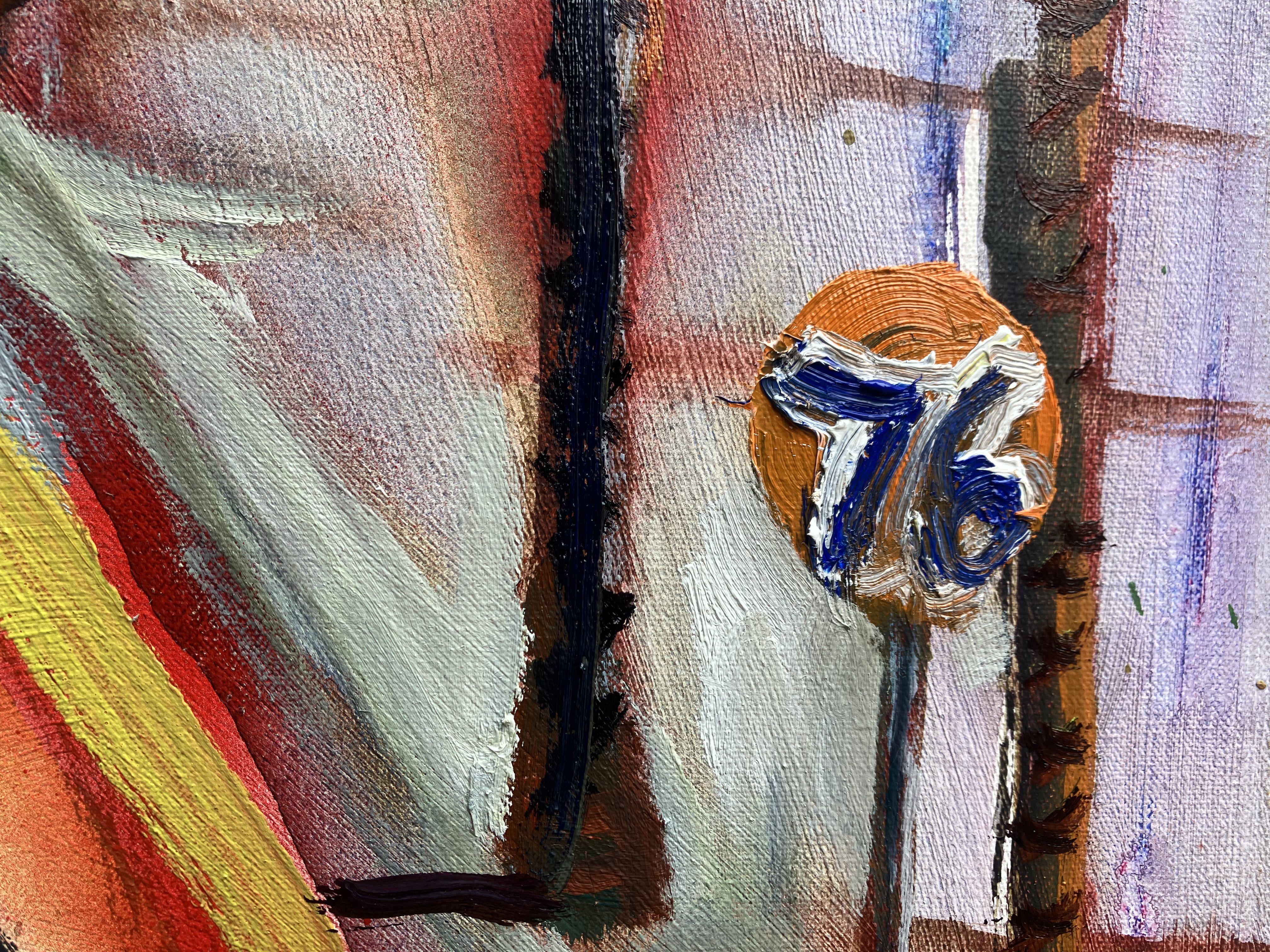 Driving in LA, Painting, Oil on Canvas For Sale 2