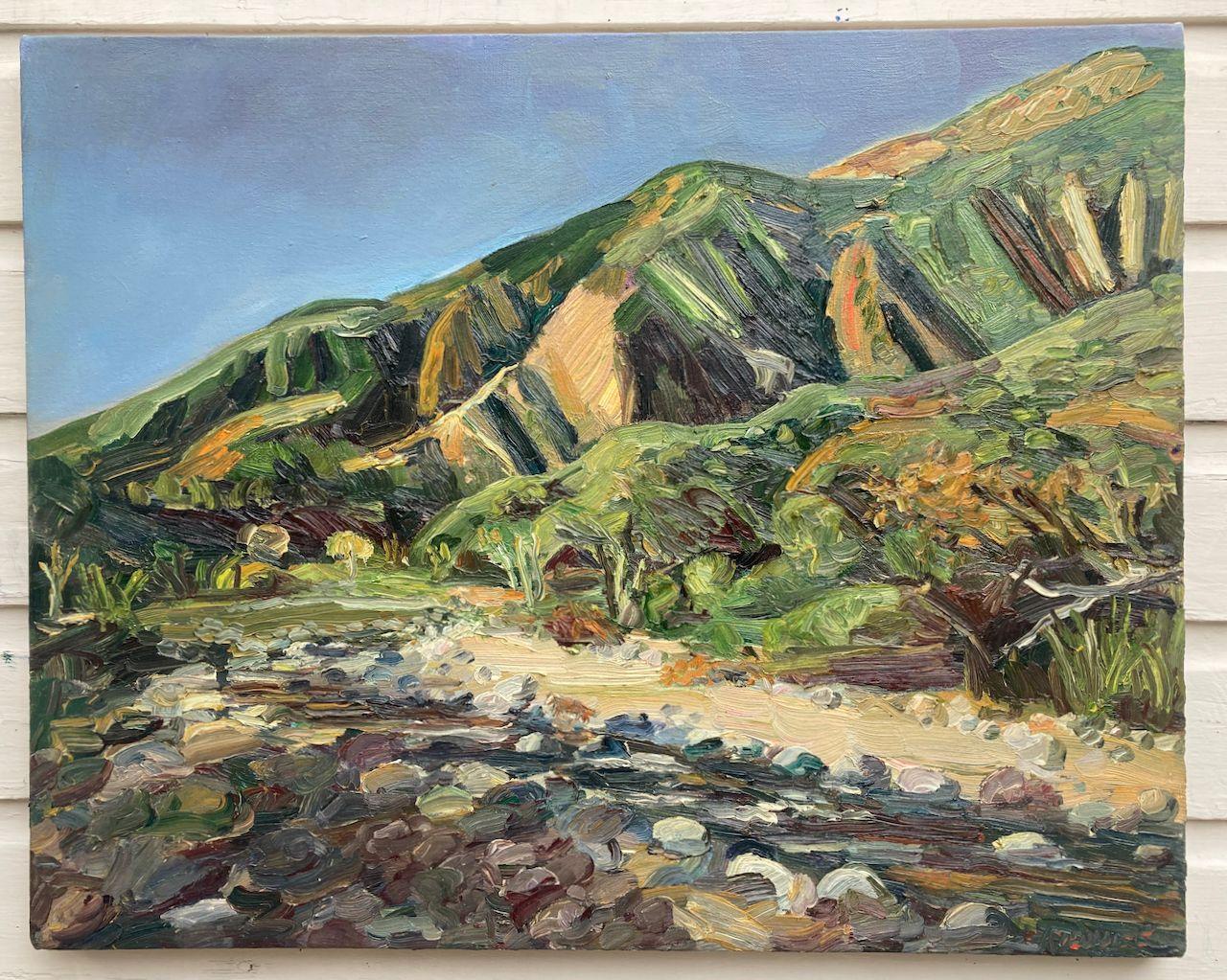 This is an old plein air oil paining I did of Eaton Canyon in Pasadena, California. I am not sure of the date but I think it's around 1995. :: Painting :: Impressionist :: This piece comes with an official certificate of authenticity signed by the
