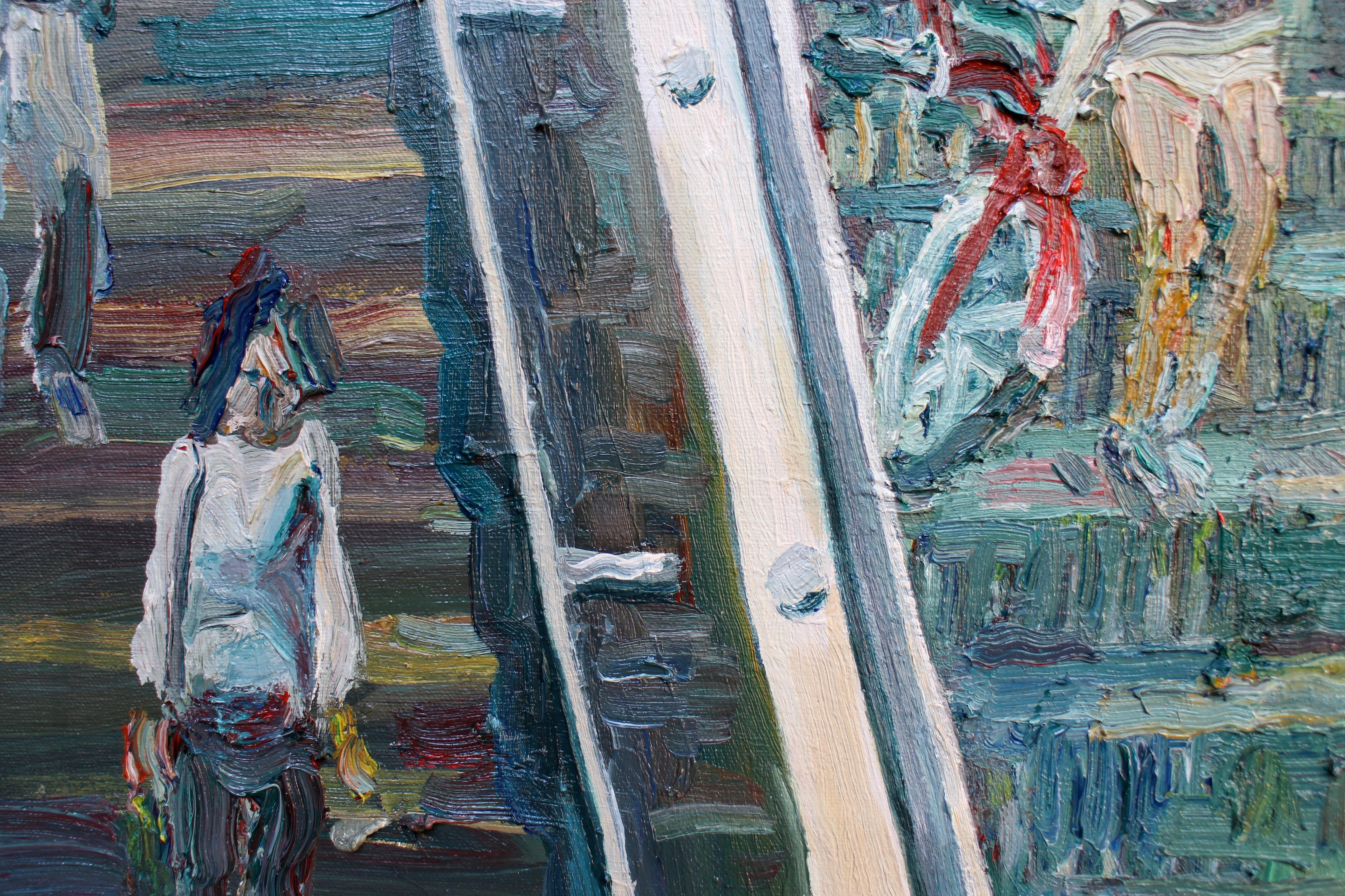Escalator No.2, Painting, Oil on Canvas For Sale 2