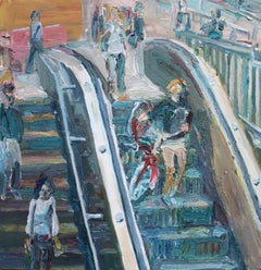 Escalator Nr.2, Gemälde, Öl auf Leinwand