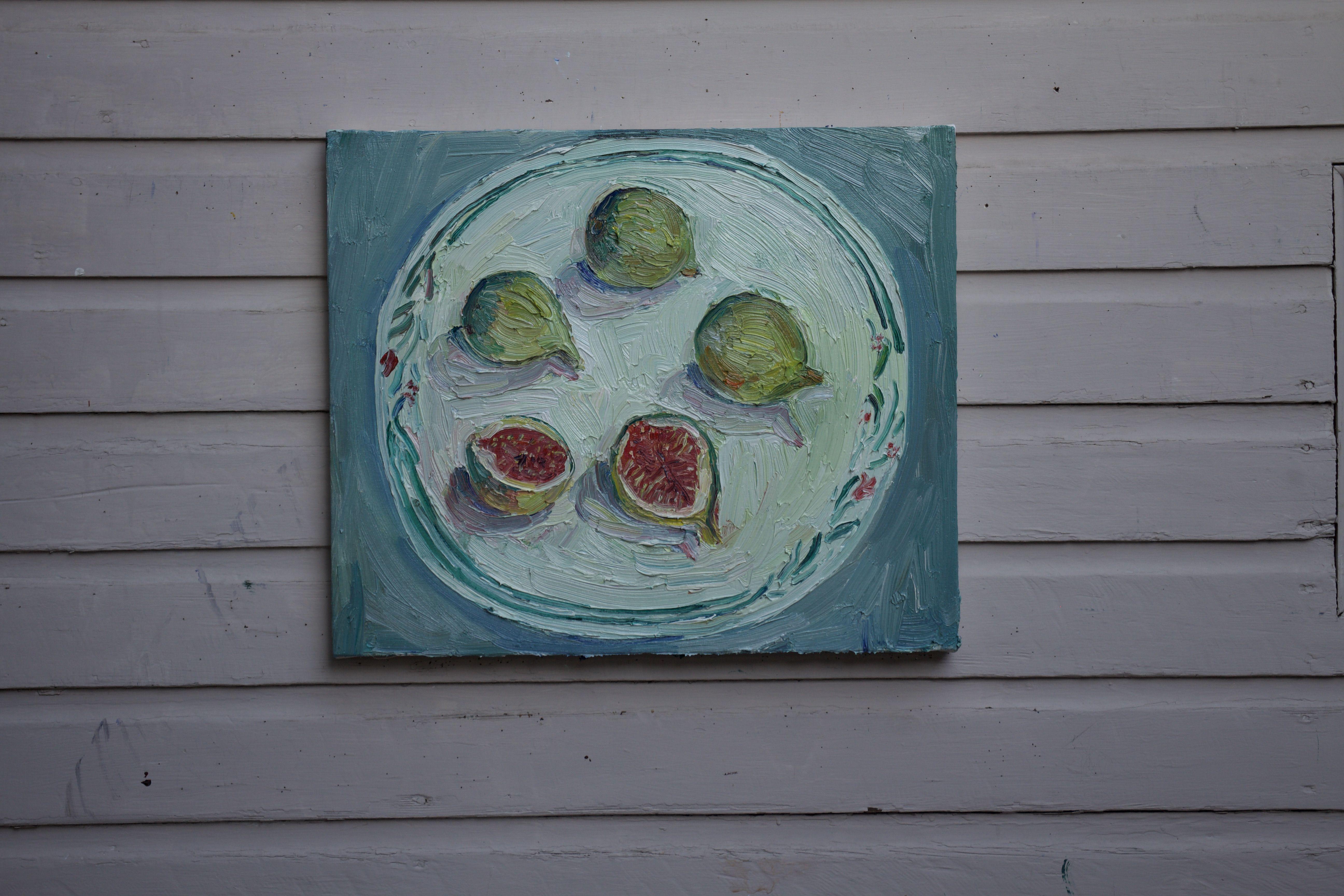 Figues, peinture, huile sur toile - Impressionnisme Painting par John Kilduff