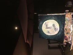 Luna llena, Pintura, Óleo sobre lienzo