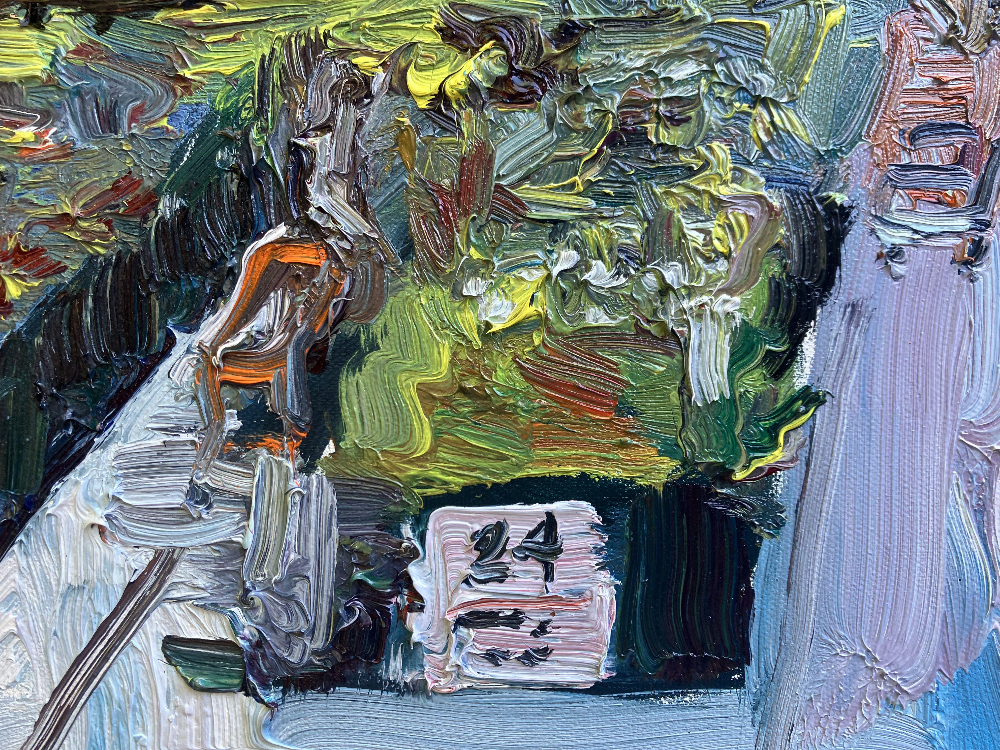 Garden Center, Painting, Oil on Canvas For Sale 2