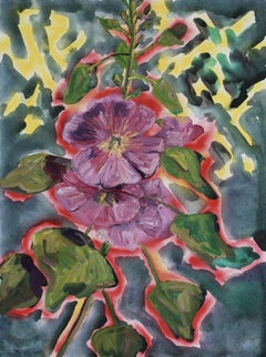 Hollyhock, Painting, Oil on Canvas