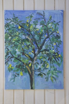 Albero di limoni in quarentina, Pittura, Olio su tela