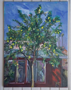 Albero di limoni in giardino, Pittura, Olio su tela