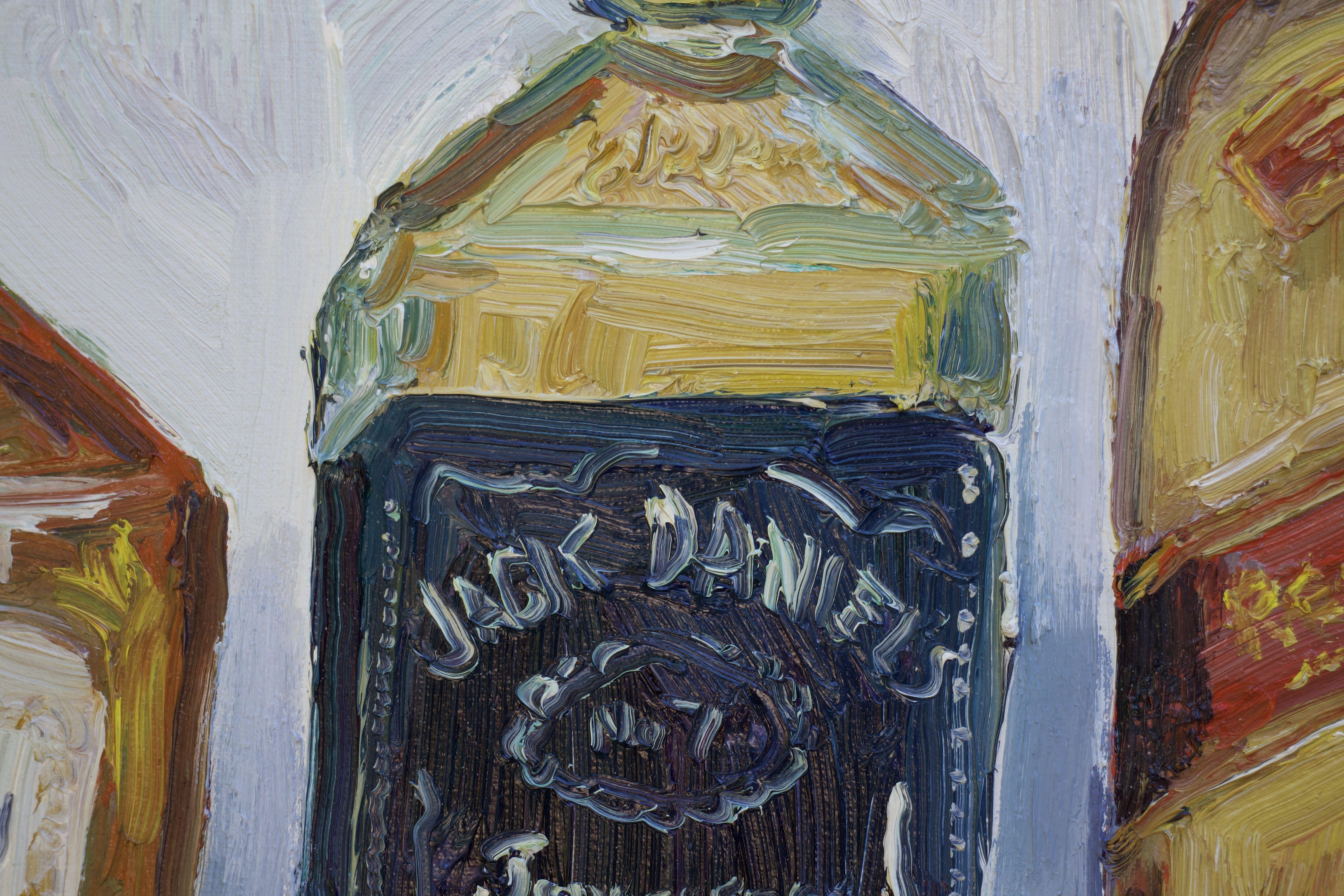 painted alcohol bottles