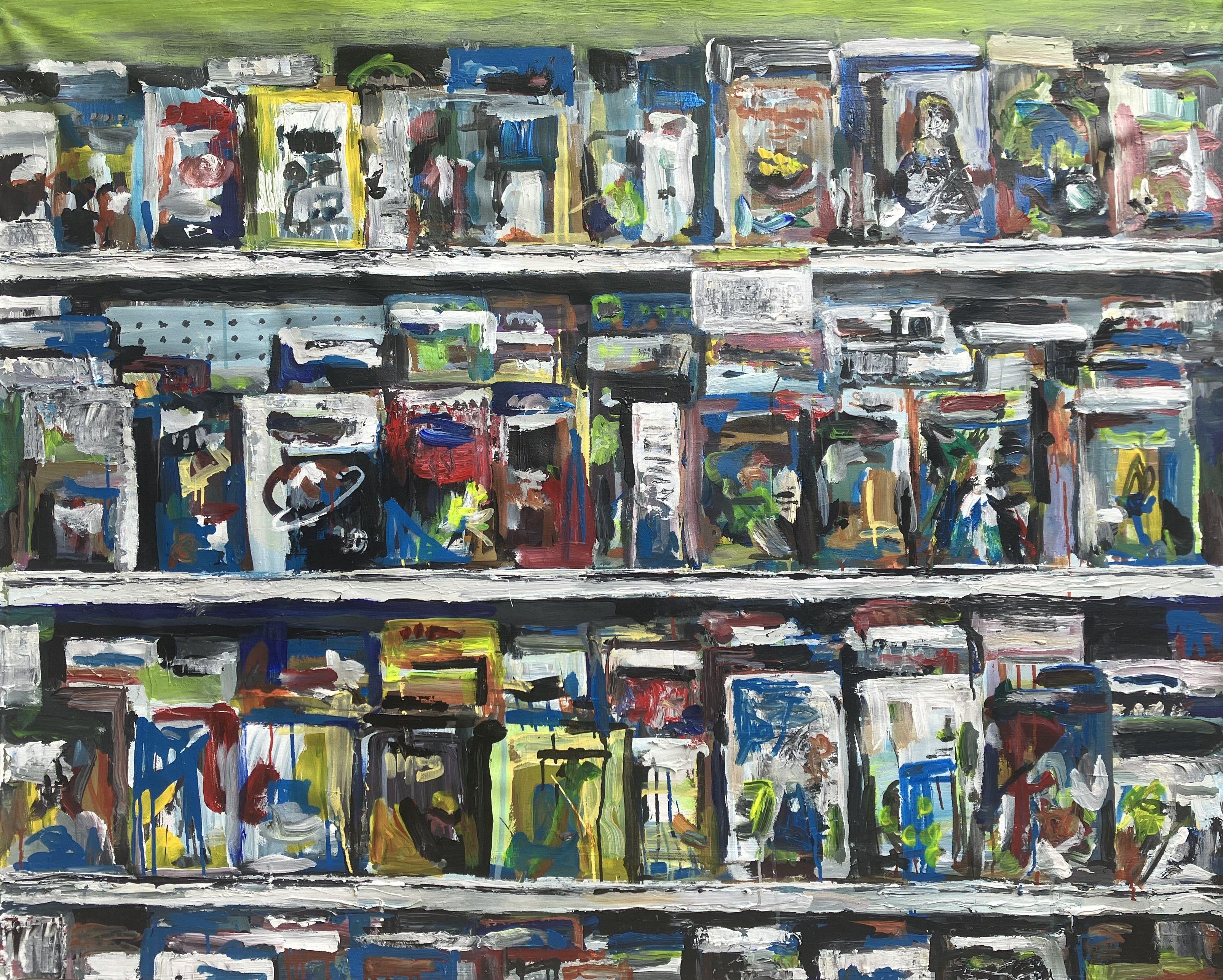 Abstract Painting di John Kilduff - Portariviste da Joann #2, Pittura, Acrilico su tela