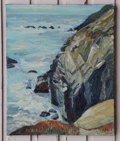 Marin County Rocks, Painting, Oil on Canvas