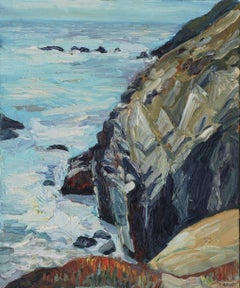Marin County Rocks, Painting, Oil on Canvas
