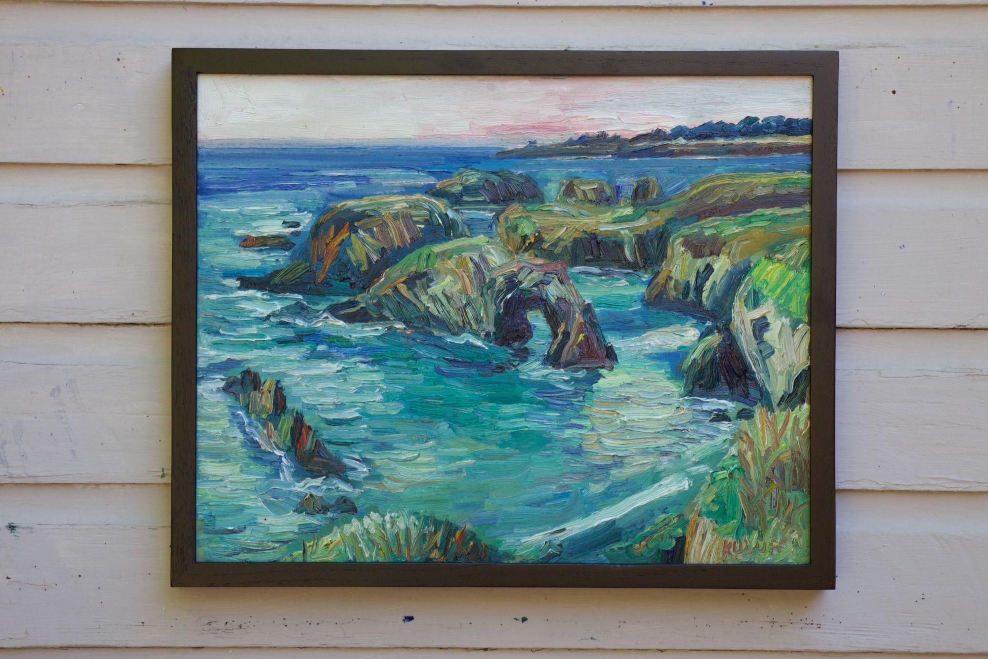Mendocino Coast, Painting, Oil on Canvas For Sale 1