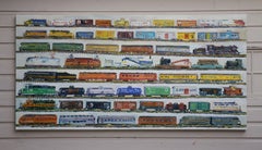 My train collection, Painting, Oil on Canvas
