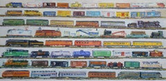 My train collection, Painting, Oil on Canvas