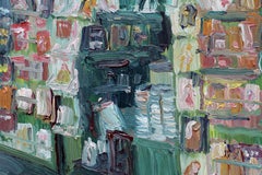 Newsstand, Painting, Oil on Canvas