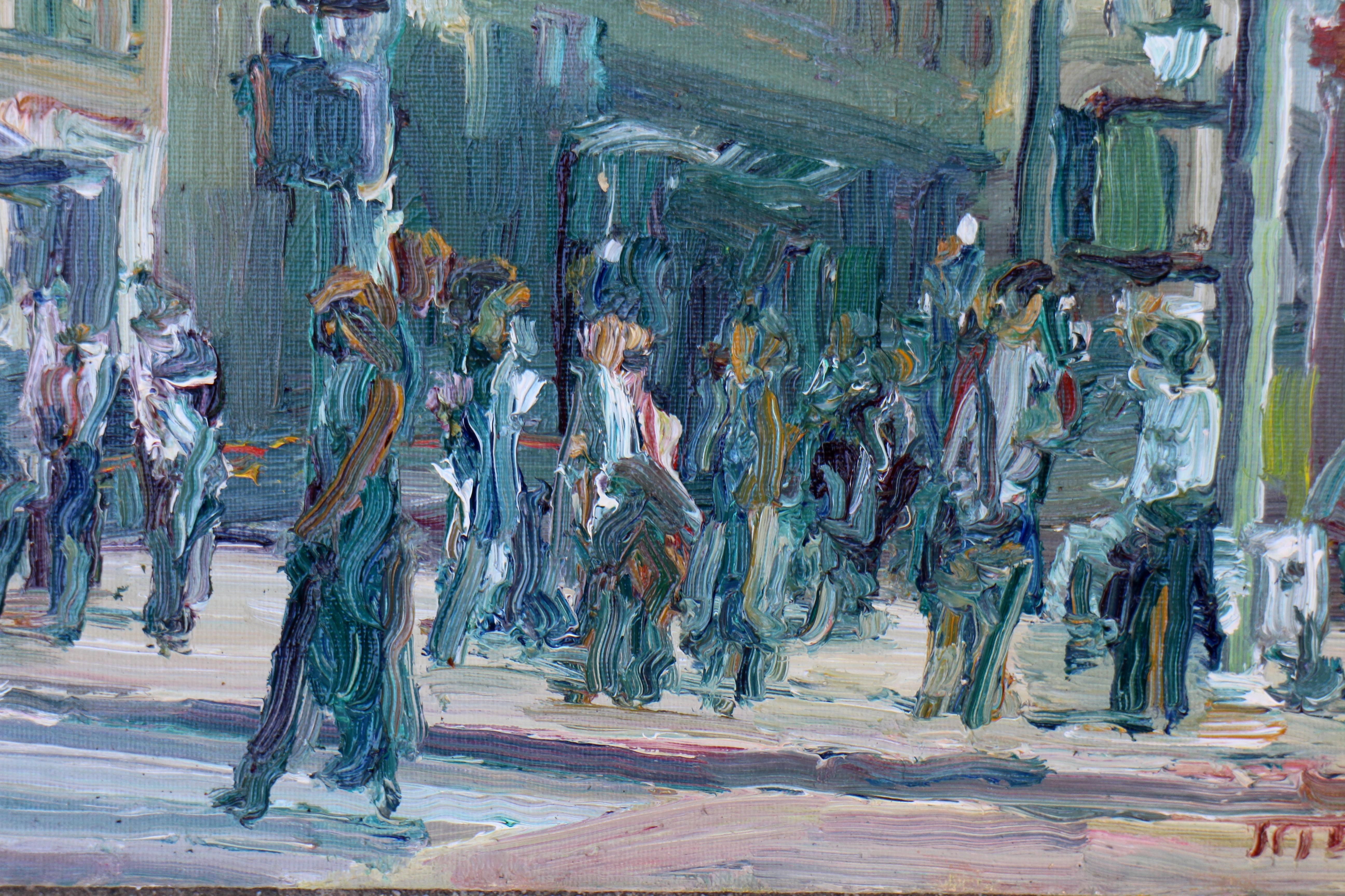 En Broadway #3, Pintura, Óleo sobre lienzo - Painting Impresionista de John Kilduff