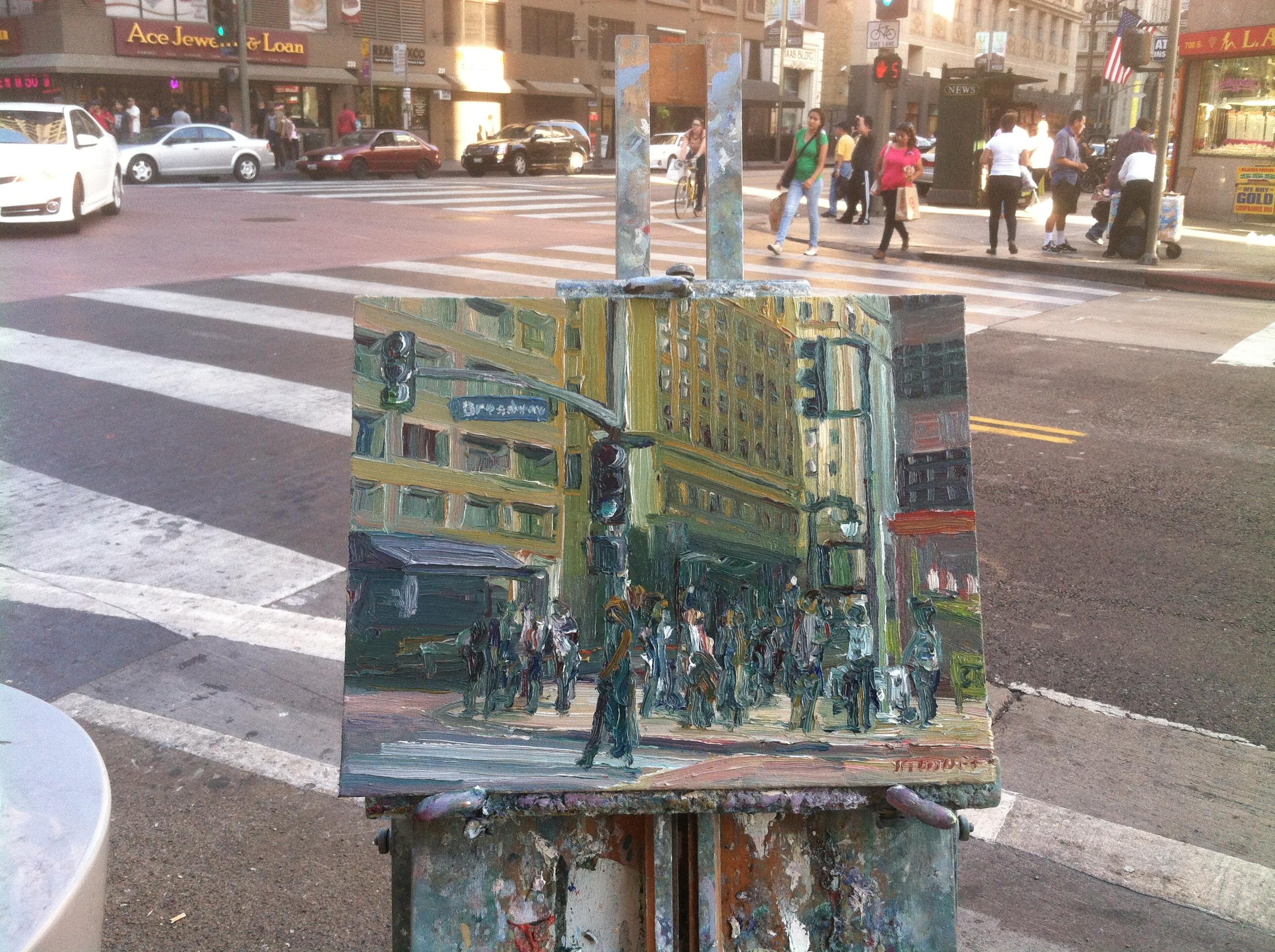 En Broadway #3, Pintura, Óleo sobre lienzo en venta 1