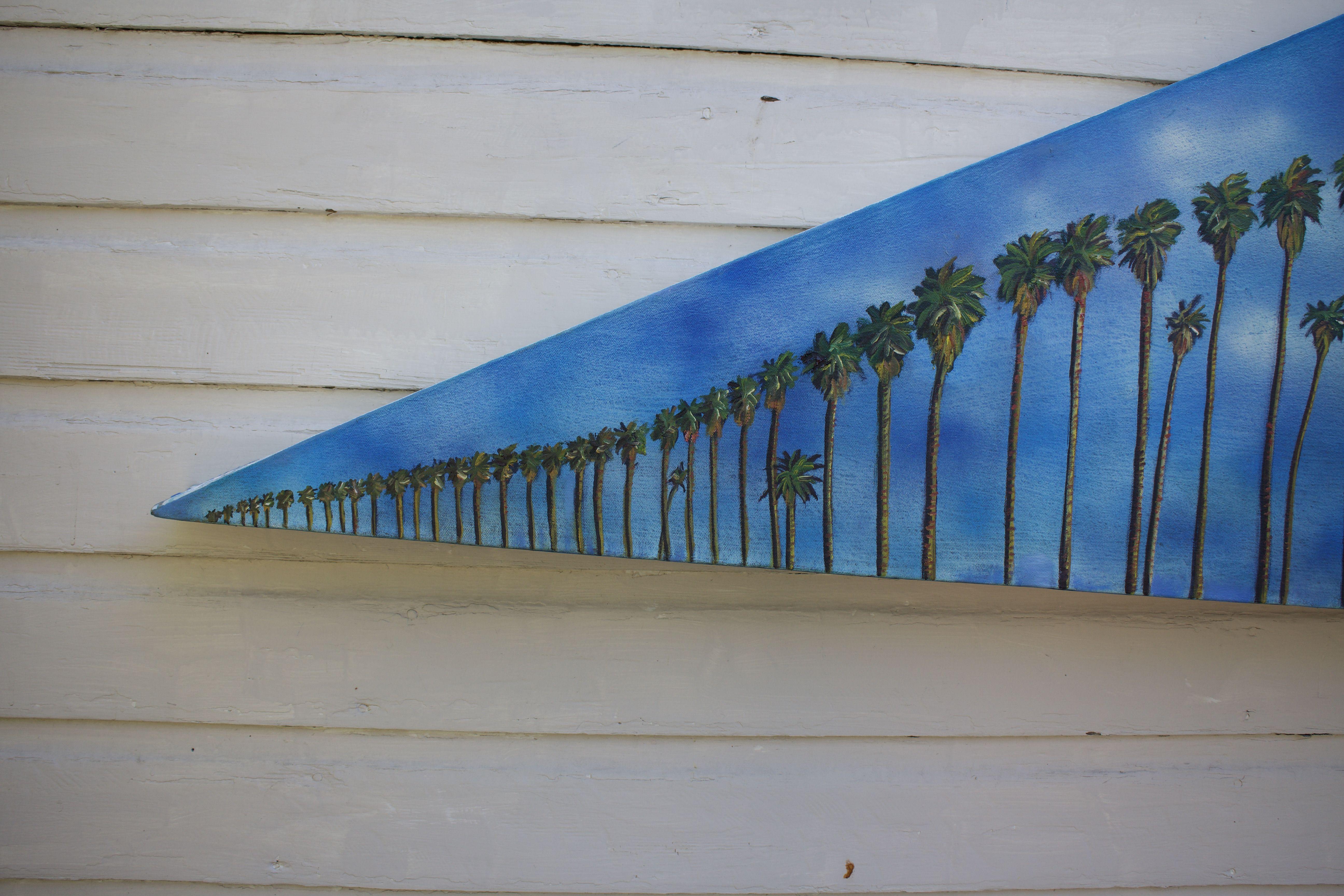 Palm Perspective number 2, Painting, Oil on Canvas For Sale 4