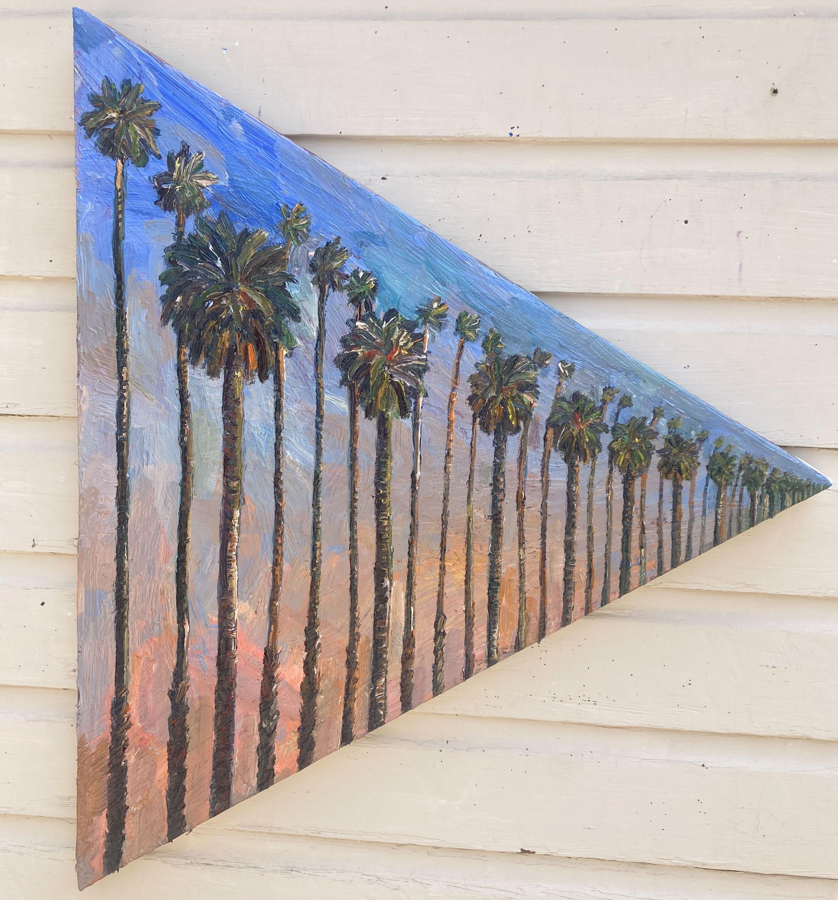 John Kilduff Landscape Painting – Palmen-Perspektive #5, Gemälde, Öl auf Leinwand