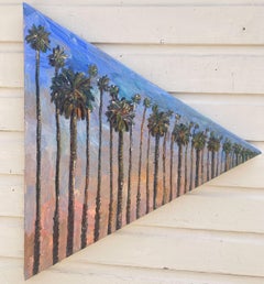 Palmen-Perspektive #5, Gemälde, Öl auf Leinwand