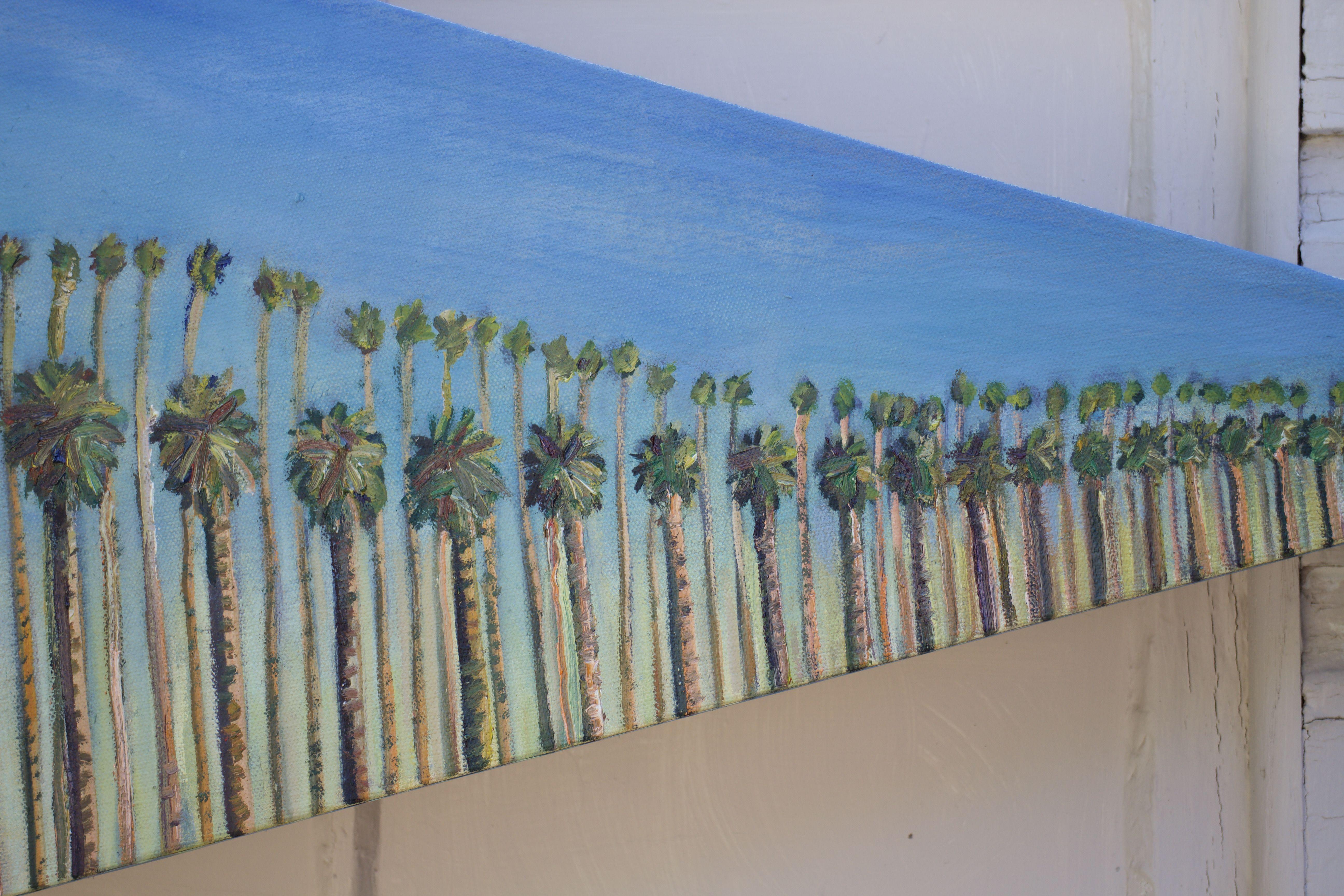 Peinture, huile sur toile, perspective de palmier numéro 4 - Contemporain Painting par John Kilduff