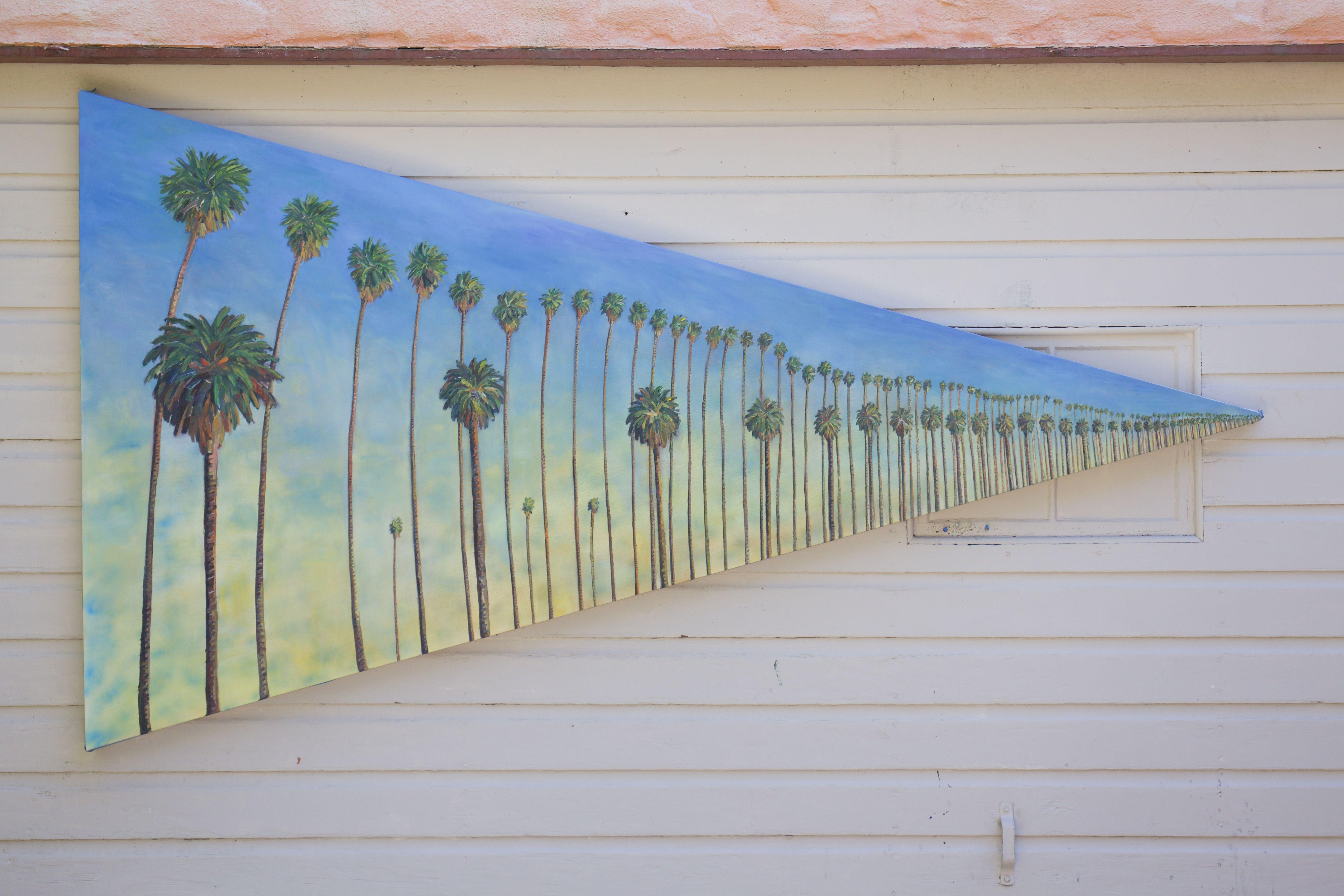 Landscape Painting John Kilduff - Peinture, huile sur toile, perspective de palmier numéro 4