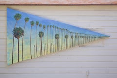 Palmen Perspektive Nummer 4, Gemälde, Öl auf Leinwand