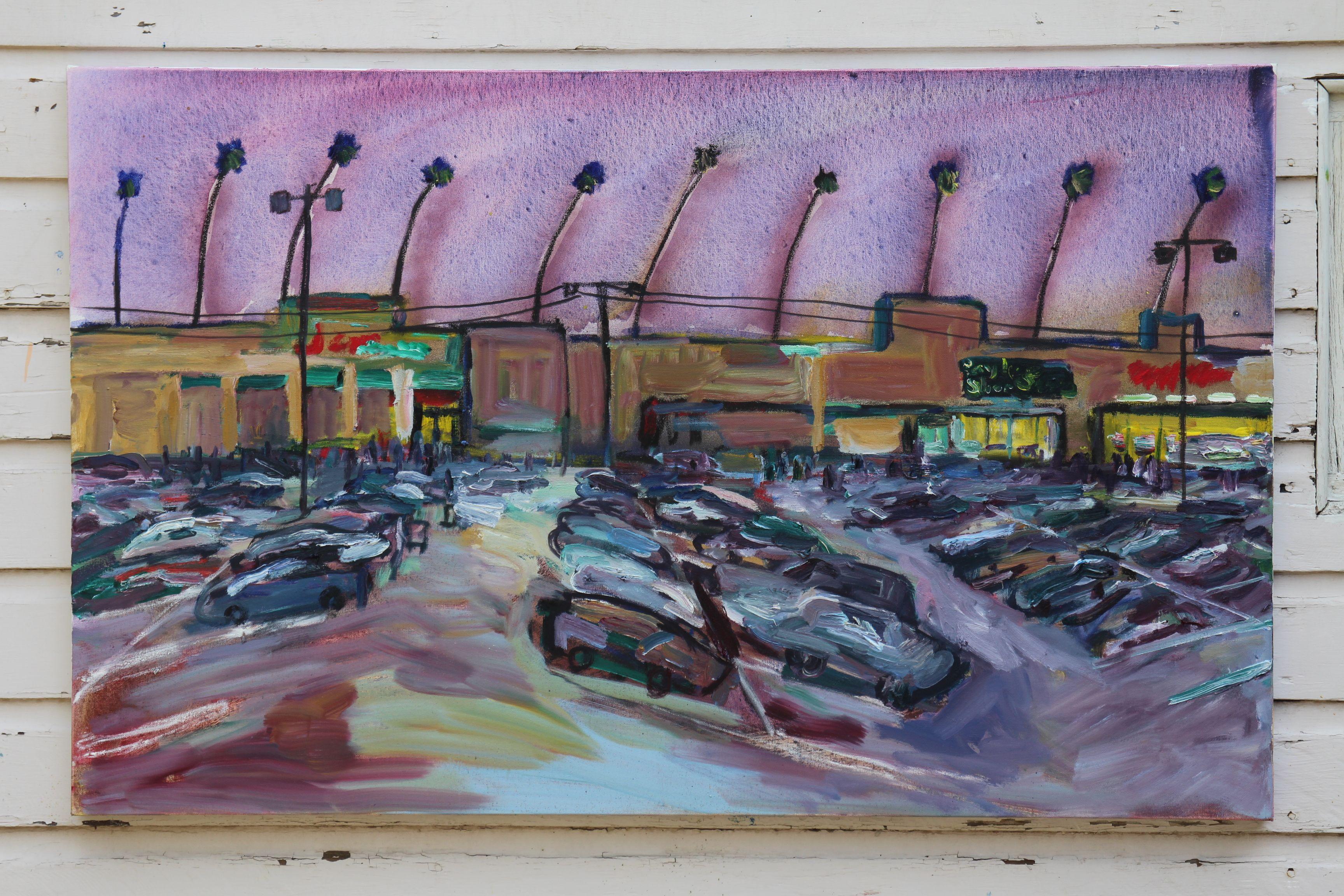 Parking lot, Painting, Acrylic on Canvas For Sale 1