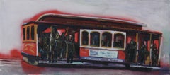 San Fransisco Cable Car, Painting, Acrylic on Canvas