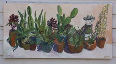 Sari's Cactus Garden, Painting, Oil on Canvas