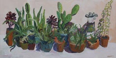 Used Sari's Cactus Garden, Painting, Oil on Canvas