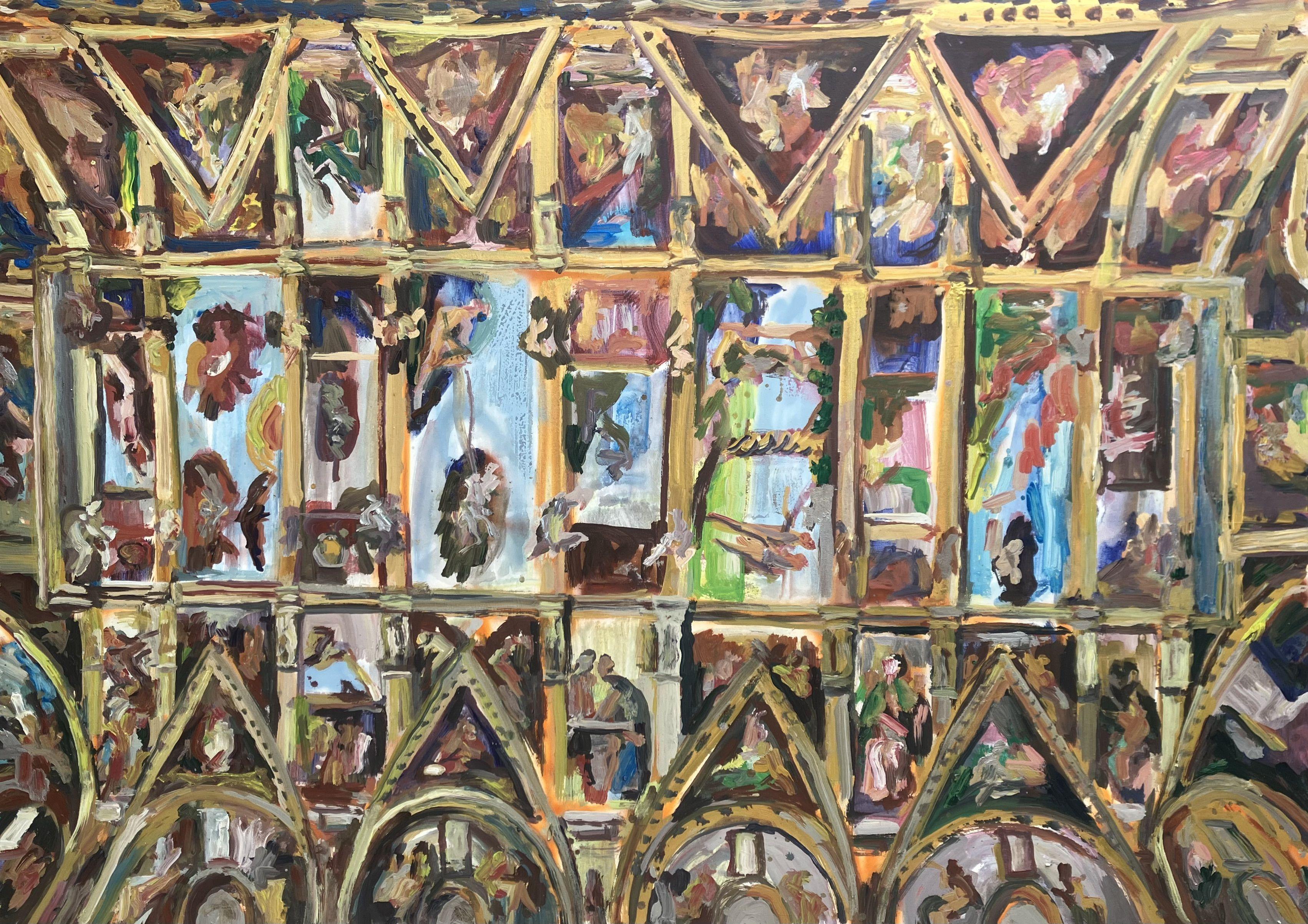 Soffitto della Cappella Sistina, Pittura, Acrilico su tela - Painting di John Kilduff