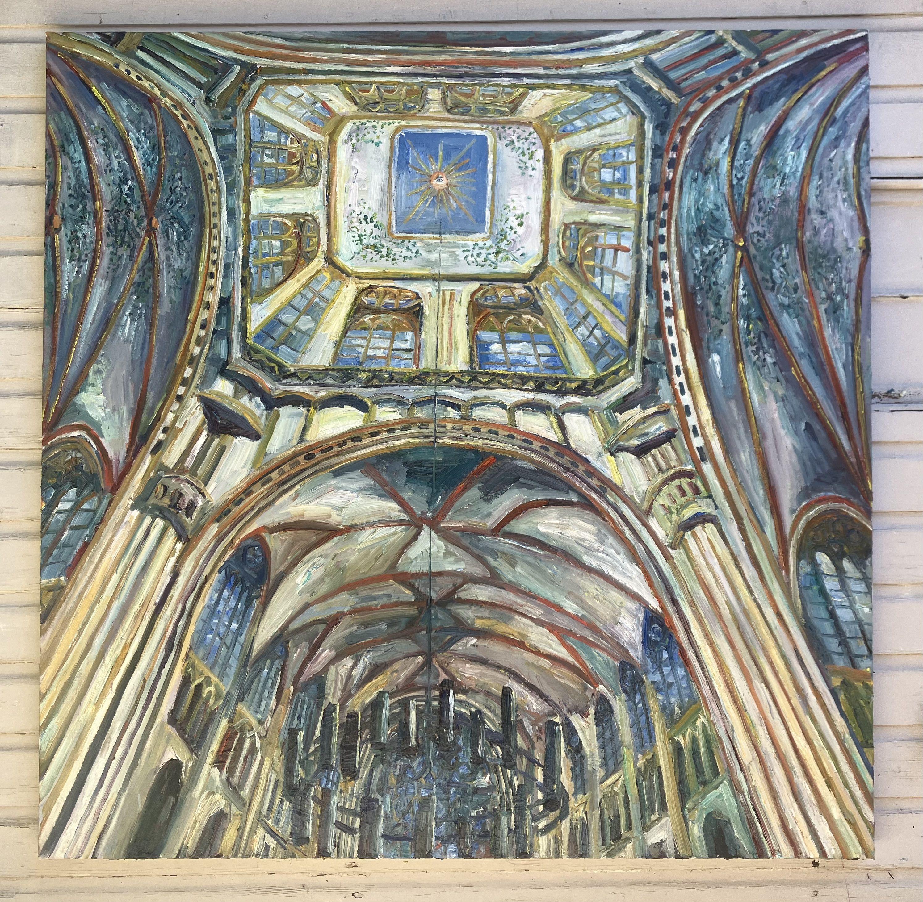 St John's Cathedral, Painting, Oil on Canvas For Sale 1