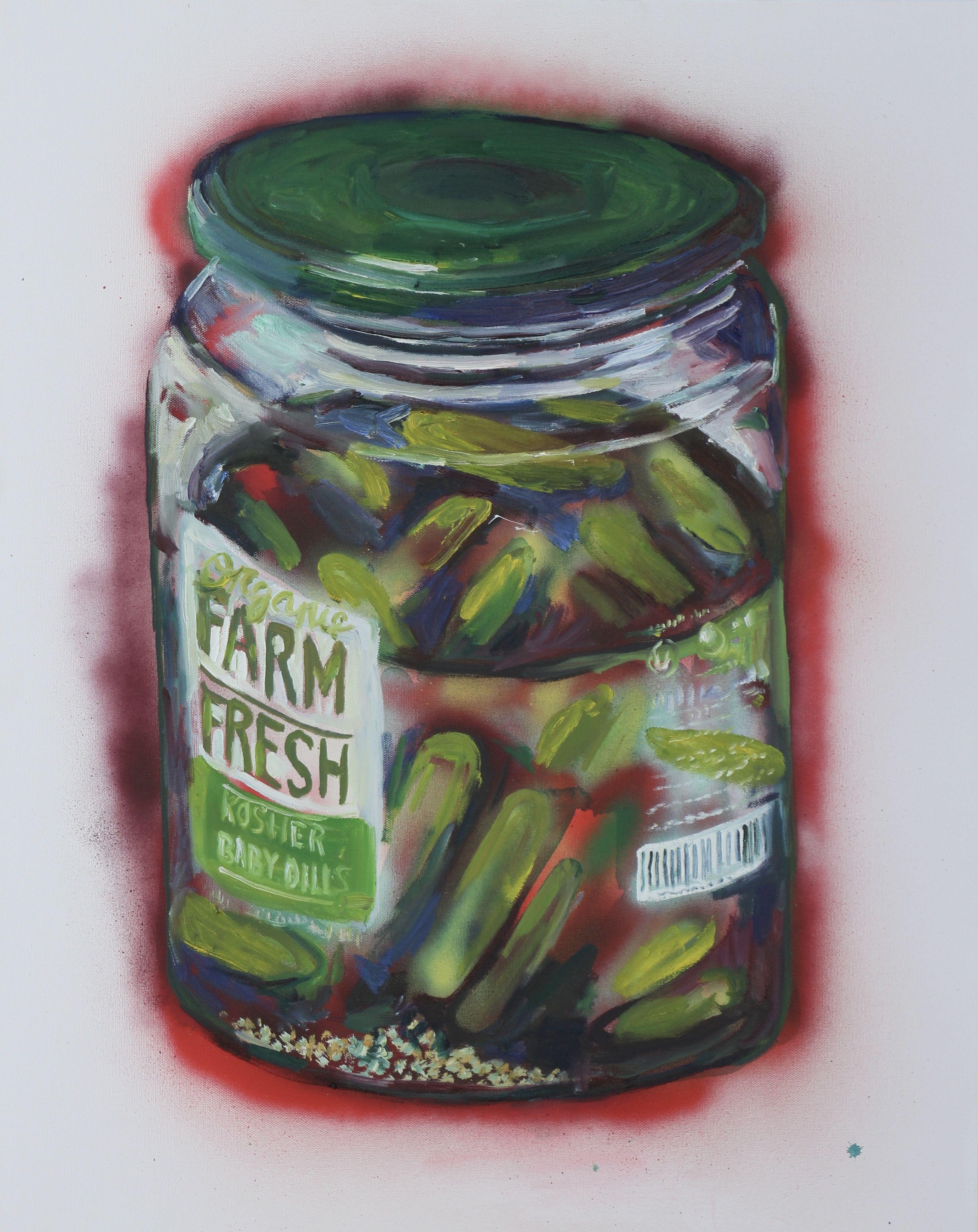 Nature morte d'une jarre de corbeilles n° 2, peinture, huile sur toile - Painting de John Kilduff